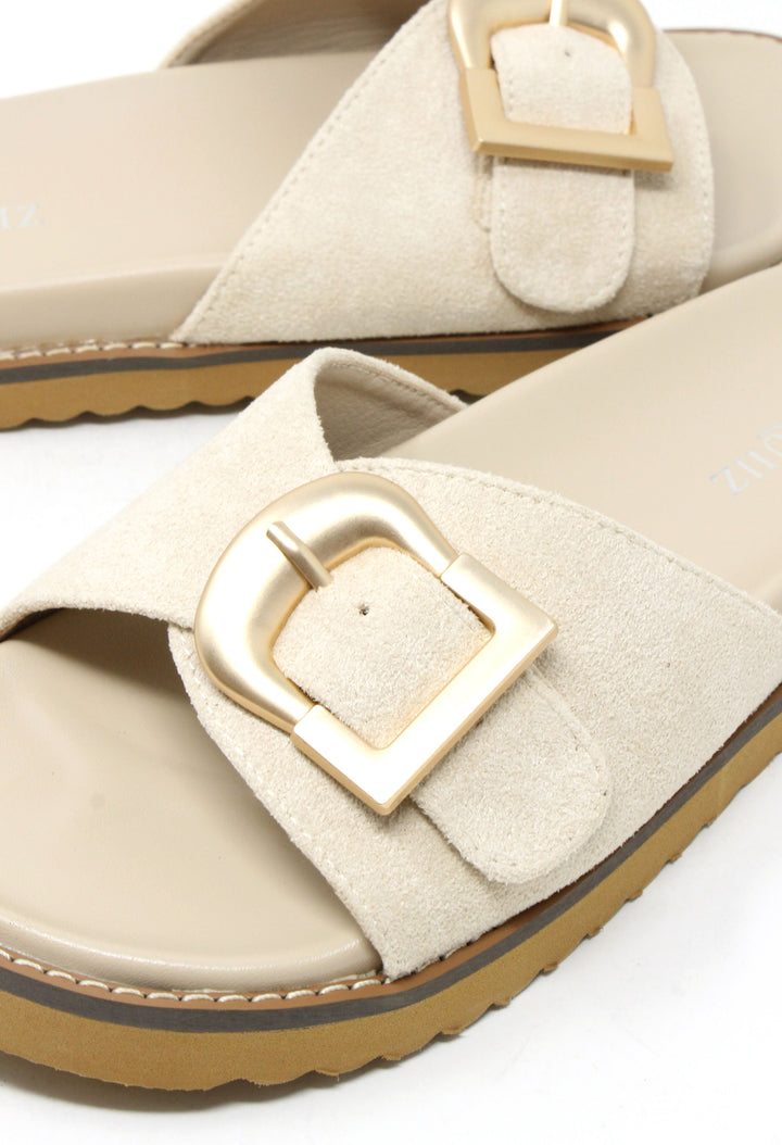 Faux Suede Slide