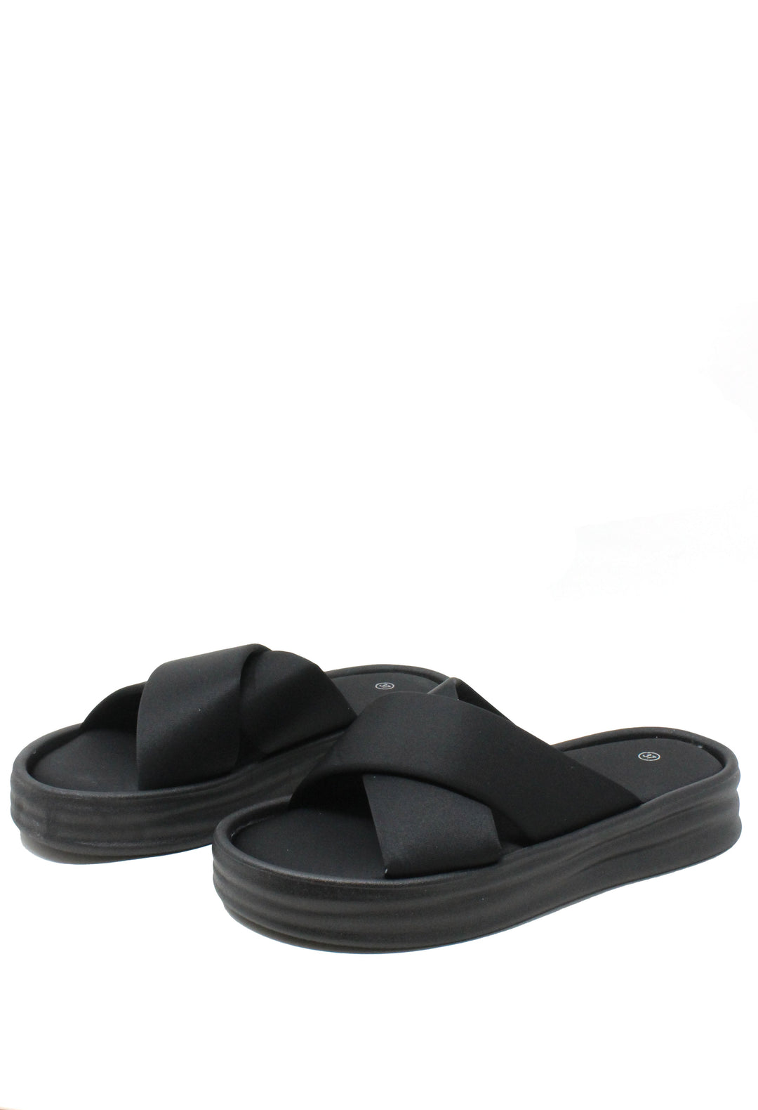 Cross Strap Platform Slide
