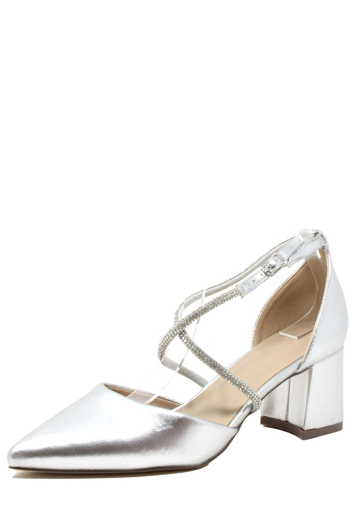 Diamante Cross Strap Heel