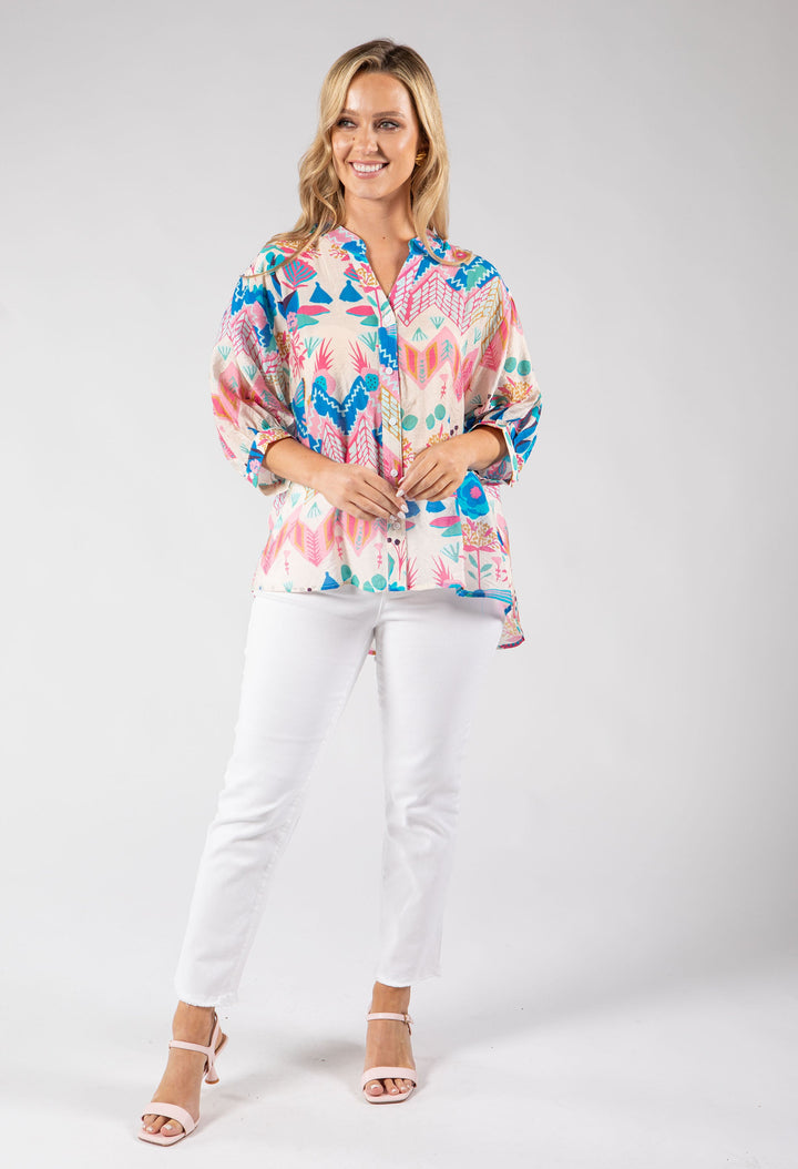 Tropical Print Blouse