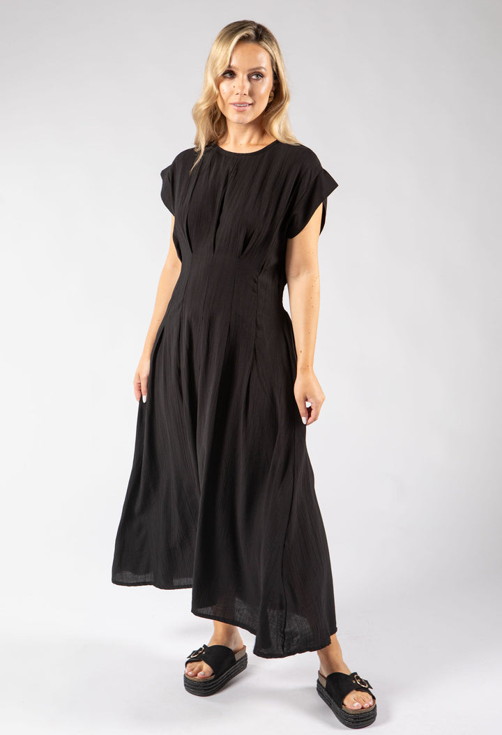 Pleated Midi Dress